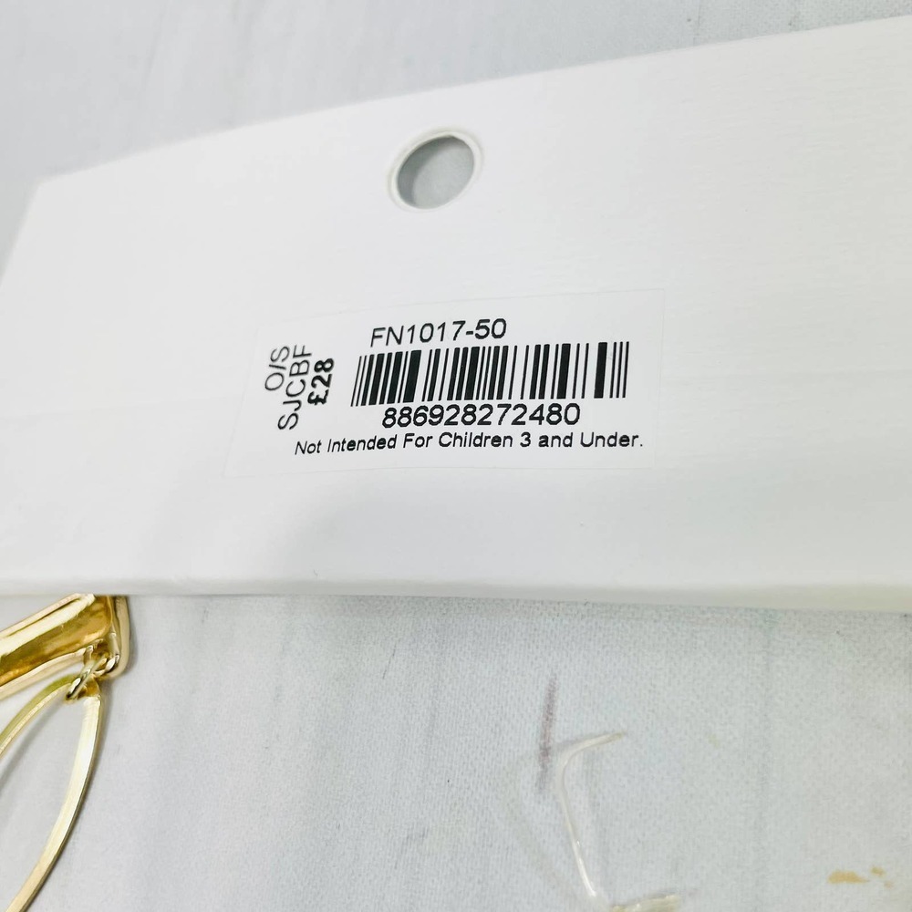 NWT French Connection Three Row Gold Long Chain Necklace - Picture 7 of 7